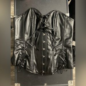 Corset Story; PVC Overbust Corset with Adjustable Hip Gore; size 36